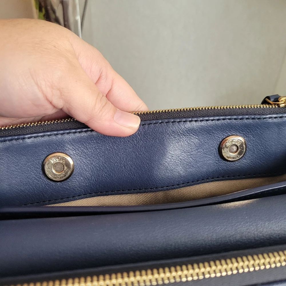 MCM Blue saffiano leather 2way bag - Picture 7 of 12